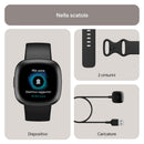 Smartwatch per il fitness Fitbit Versa 4 con GPS integrato, fino a 6 giorni di autonomia e compatibile con iOS 15 & Android OS 9.0, Nero / Alluminio grigio grafite Fitbit