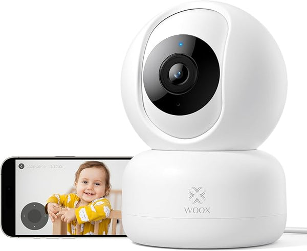 Woox Videocamera di sorveglianza interna 2 K telecamera di sorveglianza WiFi a 360 gradi woox