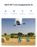 COCOCAM 24/7 Registrazione AOV 4G LTE Telecamera Esterno con Batteria 15000mAh Pannello Solare 8W, 2K PTZ, Rilevamento AI, Tracking AI, Visione Notturna 30 Metri, Scheda eSIM Inclusa (NO WIFI) COCOCAM