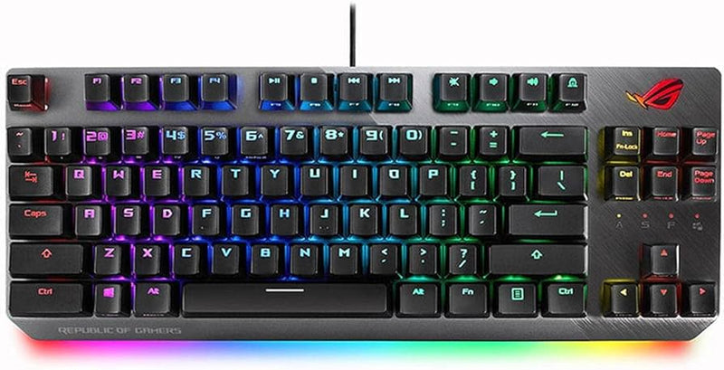 ASUS tastiera ROG Strix Scope TKL Tastiera da gioco meccanica RGB cablata Cherry MX Red