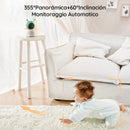 BOIFUN 2K Baby Monitor WiFi, Telecamera 360° con Luci Notturne e Display LCD 5" 3MP, Controllo da App e Monitor, Auto Tracking, Rilevamento Movimento e Suono IA BOIFUN