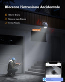 Telecamera 2K  Wi-Fi Esterno Senza Fili Con Pannello Solare, 360° PTZ Videocamera Sorveglianza A Batteria, Visione Notturna A Colori, Rilevamento Umano/PIR con Allarme, 2 Vie Audio, 2.4GHz,IP66 YESKANO