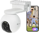 Telecamera EZVIZ 8MP  WiFi Senza Fili per Esterni, Batteria da 10400mAh, Rilevamento di Persone/Veicoli, Telecamera Esterna a 360°, Modalità AOV, Visione Notturna a Colori, Difesa Attiva, CB8 Pro 4K ezviz