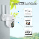 Hiseeu 5MP 360° Telecamera wifi Esterno con Visione Notturna a Colori,5MP PTZ 5X Zoom Digitale IP telecamera di Sorveglianza,Audio Bidirezionale,Tracciamento Automatico,Rilevamento del Umano,IP66 Hiseeu