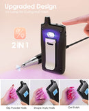 Beloving Trapano portatile per unghie, 30.000 giri/min, professionale, ricaricabile, con display di velocità, fasce abrasive e punte, per unghie in gel acrilico per manicure, pedicure, uso domestico e