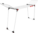 Vileda Stendibiancheria Infinity Flex Plus, stendino allungabile per lenzuola e tovaglie, griglia telescopica estensibile fino a 2 m, 30 m di stenditura, ali alte, ruote, acciaio e alluminio