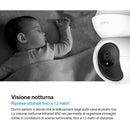 Tapo C200C Telecamera Wi-Fi Interno FHD, Videocamera sorveglianza, Visione Notturna, 360° Visuale, Audio Bidirezionale, Rilevamento di movimento e notifiche, Allarme Acustico e Luminoso Integrato Tapo