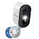CZEview Telecamera di Sicurezza IP65, 2k, WiFi/Ethernet, Visione Notturna 10m, Audio Bidirezionale, Rilevamento Movimento (bianco) CZEview