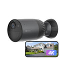 EZVIZ Telecamera di sorveglianza della batteria per esterni, telecamera WLAN 4K con modalità AOV, rilevamento KI persona/veicolo, difesa attiva e visione notturna del colore, BC1c EZVIZ