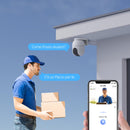 EZVIZ Telecamera Wi-Fi Esterno 1080p, Telecamera Motorizzata per Esterni con Copertura a 360°, Visione Notturna a Colori, Rilevamento di Persone, Tracciamento Automatico, Alexa/Google, C8c 2MP EZVIZ