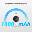EZVIZ Telecamera di sorveglianza WiFi interna con batteria, Camera di sicurezza IP 1080P, Rilevamento di persone, Audio bidirezionale, Supporto di schede fino a 512GB, Compatibile con Alexa, CB1 EZVIZ