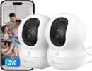 EZVIZ 2K CP1 pro kit  2 pezzi  Telecamera WiFi Interno, Videocamera Sorveglianza Interno 360° Pan/Tilt, Visione Notturna