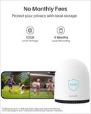 Telecamere di sicurezza wireless per esterni, interni, sistema di sorveglianza domestica, 2K, senza canone mensile, allarme movimento, visione notturna, WiFi 2.4/5 GHz, compatibile con Alexa e WUUK