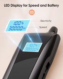 Beloving Trapano portatile per unghie, 30.000 giri/min, professionale, ricaricabile, con display di velocità, fasce abrasive e punte, per unghie in gel acrilico per manicure, pedicure, uso domestico e