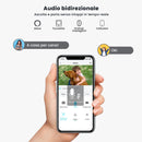 ieGeek 5MP Telecamera Wifi Esterno Senza Fili, 360° PTZ Telecamera Batteria Pannello Solare, Faretto e sirena, Rilevazione di Movimento PIR, Visione notturna a colori, Audio a 2 vie, IP65, Alexa ieGeek