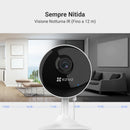 EZVIZ C1C Telecamera da Interno Wifi IP Camera 1080p Grandangolare visione notturna avviso movimento audio ad due vie grandangolare app mobile compatibile con Alexa confezione formato famiglia da 2 EZVIZ