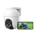 EZVIZ Telecamera Wi-Fi Esterno 2K+, Telecamera Motorizzata per Esterni con Copertura a 360°, Visione Notturna a Colori, Rilevamento di Persone/Veicoli, Tracciamento Zoom Auto, Alexa/Google, C8c 4MP EZVIZ