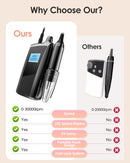 Beloving Trapano portatile per unghie, 30.000 giri/min, professionale, ricaricabile, con display di velocità, fasce abrasive e punte, per unghie in gel acrilico per manicure, pedicure, uso domestico e
