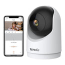 Tenda Telecamera Wi-Fi Interno 2K, WiFi 6 360° per Bambini/Animali, 3MP Visione Notturna, Rilevamento Umano AI, Audio Bidirezionale, No Abbonamento Obbligatorio, CP3 Tenda