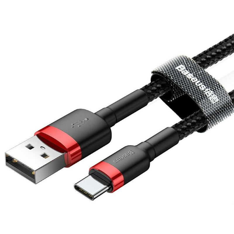 Cavo USB A con USB C Baseus Cafule Nero 2 m-4