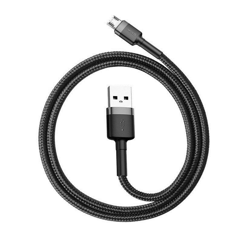 Cavo da USB a micro USB Baseus CAMKLF-BG1 Bianco Nero 1 m-2