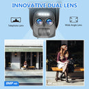 BEENOZO [ 8X Zoom ] 4K 5Dbi Telecamera Wi-Fi Esterno Batteria senza fili,360°PTZ Videocamera Sorveglianza con Pannello Solare,Visione Notturna a Colori,Rilevazione di Movimento PIR,Audio a 2 Vie,IP66 BEENOZO
