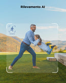 COCOCAM 24/7 Registrazione AOV Telecamera Wi-Fi Esterno Senza Fili Solare con Batteria 10000mAh Pannello Solare 8W, 2K PTZ, Rilevamento AI, Tracking AI, Visione Notturna 30 Metri, IP66 COCOCAM