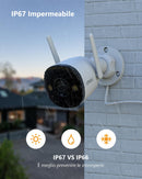 Imou Telecamera WiFi Esterno, 5MP Videocamera Sorveglianza da Esterno Telecamera di Sicurezza con Rilevamento Umano, Impermeabile IP67, Visione Notturna 30m, Compatibile con Alexa, 2,4g, Bullet 2C 5MP Imou
