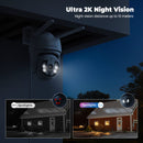 Telecamera 2K  Wi-Fi Esterno con vista a 360°, Codnida 3MP Allarme Sonoro e Luminoso Codnida
