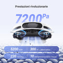 EZVIZ RS20 Pro Robot Aspirapolvere Lavapavimenti Combinato con Funzioni Automatiche di Pulizia, Asciugatura, Ricarica dell'Acqua, 7200 Pa, Navigazione LDS LIDAR & Laser 3D Strutturato, WiFi/Alexa