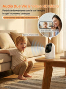 Tenda Telecamera Wi-Fi Interno 2K, WiFi 6 360° per Bambini/Animali, 3MP Visione Notturna, Rilevamento Umano AI, Audio Bidirezionale, No Abbonamento Obbligatorio, CP3 Tenda