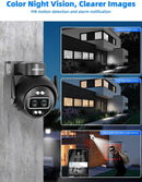 8MP - Telecamera di sorveglianza WiFi esterna/interna, monitoraggio automatico, 360° PTZ BEENOZO