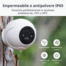SwitchBot Telecamera di sicurezza wireless 2K, impermeabile per esterni con funzionamento a batteria da 10000 mAh, visione notturna a colori, rilevamento del movimento AI umano/animale, compatibile SwitchBot