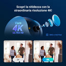 EZVIZ C6N G1 4K Telecamera Wi-Fi Interno, 8MP Videocamera Sorveglianza Interno Pan/Tilt/Zoom, Rilevamento di Persone/Animali/Rumore, Visione Notturna a Colori, Chiamata Bidirezionale, WiFi 2.4/5Ghz EZVIZ