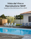 Reolink Security Home Hub, Telecamera di Sorveglianza, No Canone Mensile, Streaming Live e Riproduzione 16MP, Memoria Locale Espandibile, Wi-Fi 6 e Wi-Fi Dual-Band, Algoritmo Crittografia Esclusivo Reolink