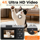 Macchina Fotografica Digitale 4K - Maxmango 64MP Fotocamera Macchine per Principianti - Flip 180° Videocamera con 16G Scheda - Schermo da 2,4" con Zoom 16X - Per Principianti, Adolescenti - Nero MaxMango