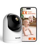 Tenda Telecamera Wi-Fi Interno 2K, WiFi 6 360° per Bambini/Animali, 3MP Visione Notturna, Rilevamento Umano AI, Audio Bidirezionale, No Abbonamento Obbligatorio, CP3 Tenda