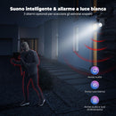 Telecamera Lampadina WiFi Esterno Codnida 2K   per E27 Portalampada, PTZ Videocamera di Sorveglianza con Allarme Sonoro e Luminoso, Tracciamento del Movimento, visione notturna a colori, LC323 Codnida