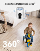 Imou 3MP Telecamera Wi-Fi Interno, 2K Videocamera di Sorveglianza, Tracciamento del Movimento con Rilevamento Umano, Audio Bidirezionale, 2,4ghz, MicroSD fino a 512GB Imou