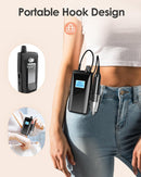 Beloving Trapano portatile per unghie, 30.000 giri/min, professionale, ricaricabile, con display di velocità, fasce abrasive e punte, per unghie in gel acrilico per manicure, pedicure, uso domestico e