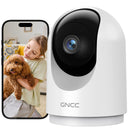 Telecamera WiFi Interno 2K con notifica Immediata e Rilevamento del Movimento Videocamera Sorveglianza Interno Wifi con Audio Bidirezionale, Rotazione a 360°, Compatibile con Alexa(2,4GHz Wi-Fi) GNCC