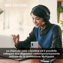 Sony WH-CH720N | Cuffie Wireless con Noise Cancelling, Connessione Multipoint, Fino a 35 ore di durata della batteria e Ricarica Rapida - Blu Sony