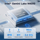BMAX Mini PC B1 8 GB LPDDR4 128 GB eMMC W-11 Gemini Lake N4000 (fino a 2,6 GHz) Display a doppio schermo Supporta HDMI 4K, WiFi 5 2.4G/5G, Bluetooth 5.0 PC domestico computer da ufficio BMAX