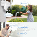 Hiseeu 5MP 360° Telecamera wifi Esterno con Visione Notturna a Colori,5MP PTZ 5X Zoom Digitale IP telecamera di Sorveglianza,Audio Bidirezionale,Tracciamento Automatico,Rilevamento del Umano,IP66 Hiseeu