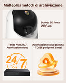 Tenda Telecamera Wi-Fi Interno 2K, WiFi 6 360° per Bambini/Animali, 3MP Visione Notturna, Rilevamento Umano AI, Audio Bidirezionale, No Abbonamento Obbligatorio, CP3 Tenda