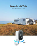COCOCAM Portatile Magnetica 4G Telecamera con SIM Senza Fili Esterno/Interno 2K per RV/Campeggio/Viaggio, 300°Pan, 10000Ahm Batteria, PIR&AI Rilevamento Umano, Scheda SIM Integrata (NO WIFI) COCOCAM