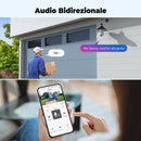 Telecamera Lampadina WiFi Esterno Codnida 2K   per E27 Portalampada, PTZ Videocamera di Sorveglianza con Allarme Sonoro e Luminoso, Tracciamento del Movimento, visione notturna a colori, LC323 Codnida