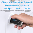 Serratura Smart,Serratura Impronta Digitale,con Password WELOCK ToucA51,Carta RFID,Bluetooth APP e WiFi,serratura elettronica impermeabile IP65,Smart Lock Facile Installazione,Serratura Porta Blindata WE.LOCK