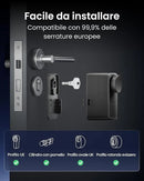 SwitchBot Serratura Intelligente WiFi Pro con Batteria Ricaricabile Matter Over WiFi  Serratura Elettronica, Installazione Rapida su Serrature Esistenti, Compatibile con Apple Home, Alexa, Google switchbot