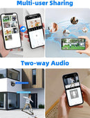 8MP - Telecamera di sorveglianza WiFi esterna/interna, monitoraggio automatico, 360° PTZ BEENOZO